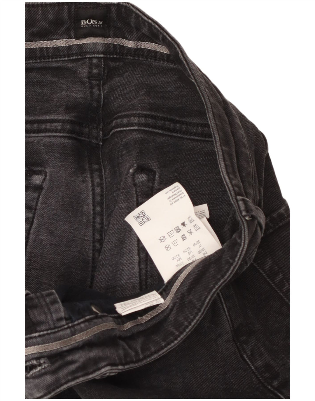 Hugo Boss Herren Straight Jeans W32 L27 Graue Baumwolle