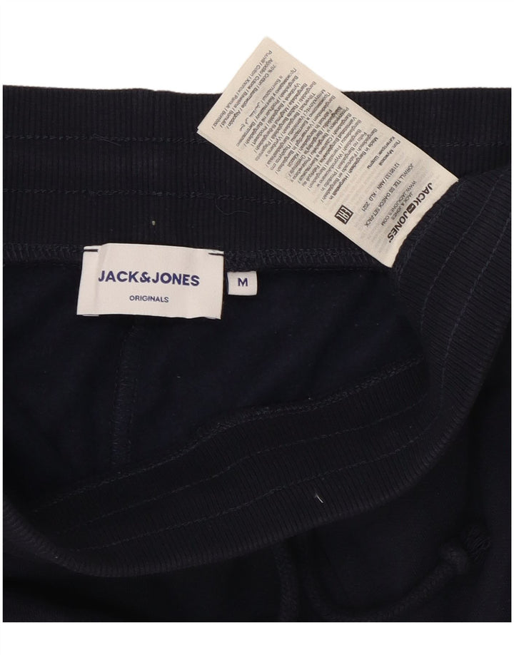 Jack & Jones Herren-Sportshorts aus mittelblauer, marineblauer Colourblock-Baumwolle