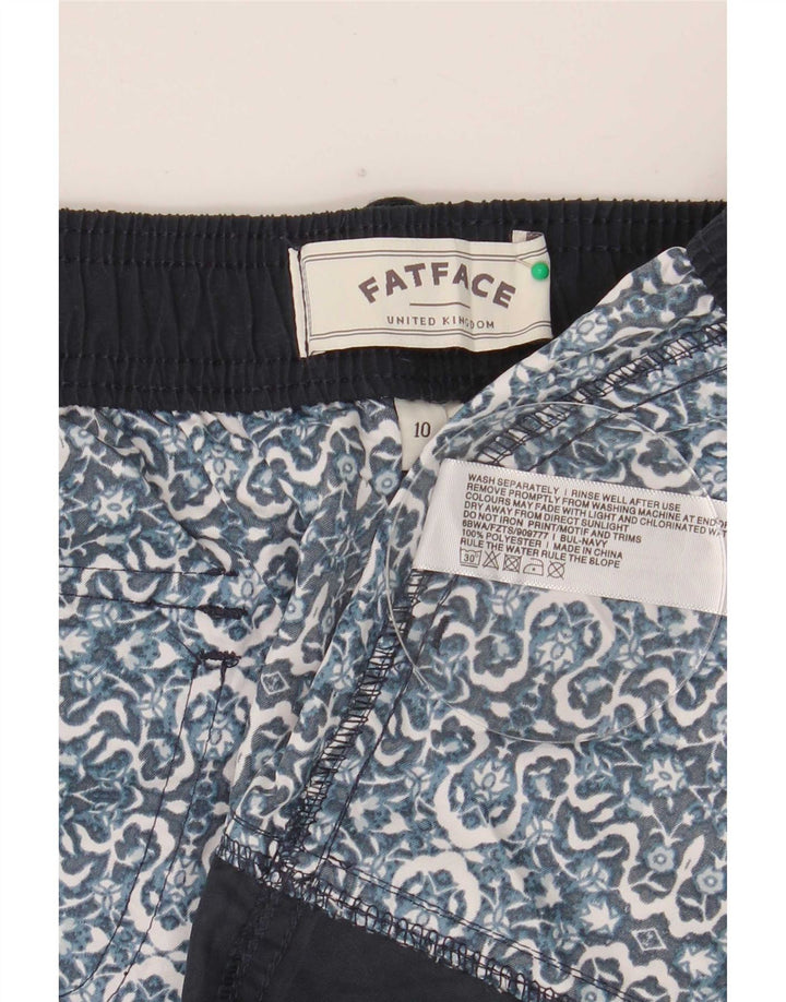 Fat Face Damen-Badeshorts UK 10 Small Black Geometrisch Polyester