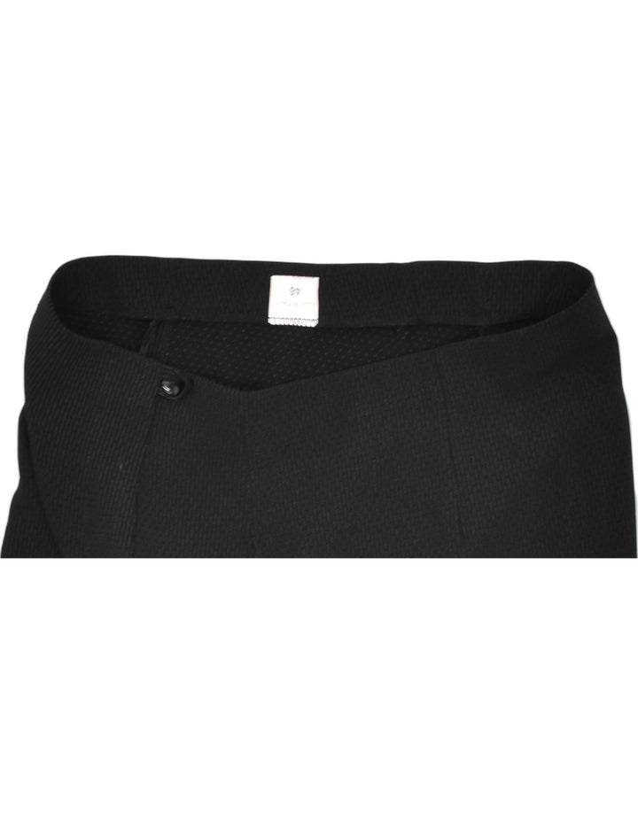 VINTAGE Womens Tapered Casual Trousers IT 46 Large W30 L30 Black Polyester | Vintage | Thrift | Second-Hand | Used Clothing | Messina Hembry 