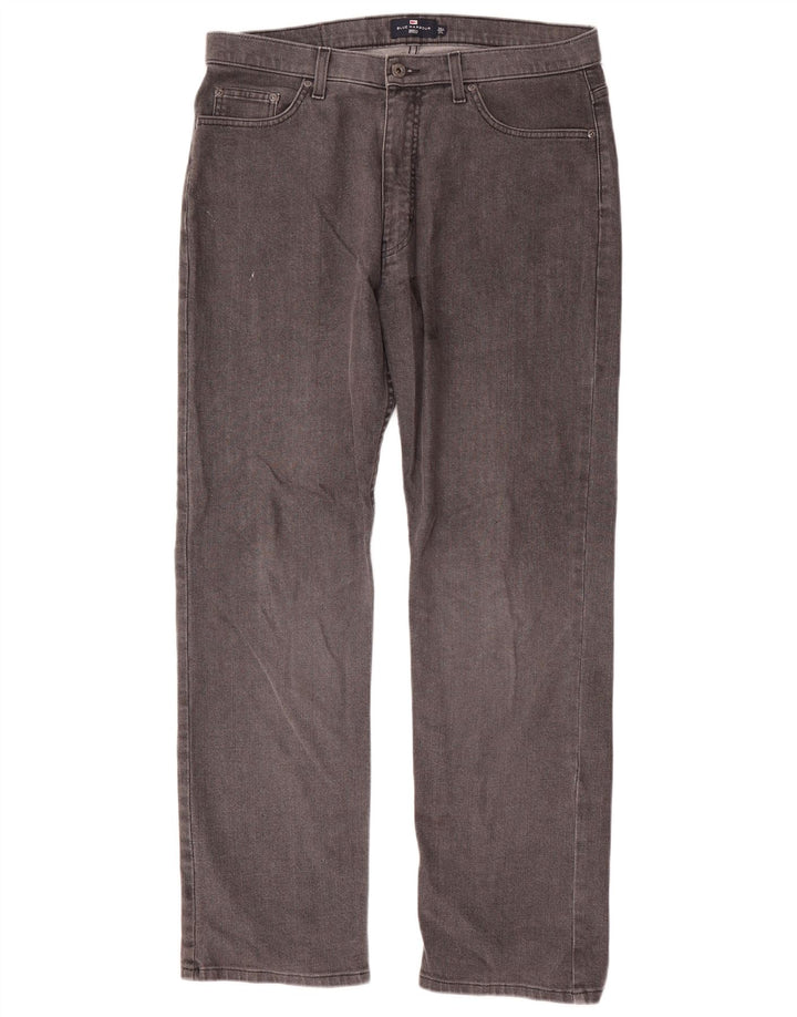 Marks & Spencer Herren Blue Harbour Straight Jeans W36 L31 Graue Baumwolle