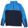 Adidas Jungen-Trainingsanzug-Top-Jacke, 13–14 Jahre, blaues Farbblockdesign