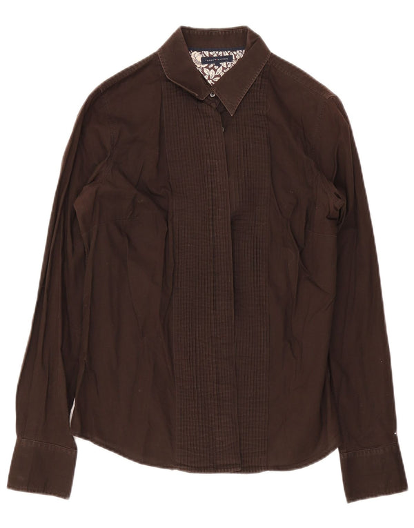 Tommy Hilfiger Damen Smokinghemd US 8 Mittelbraun