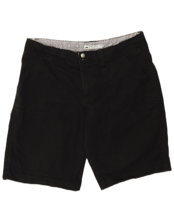 Lee Womens Natural Fit Chino Shorts US 12 Large W34 Schwarze Baumwolle