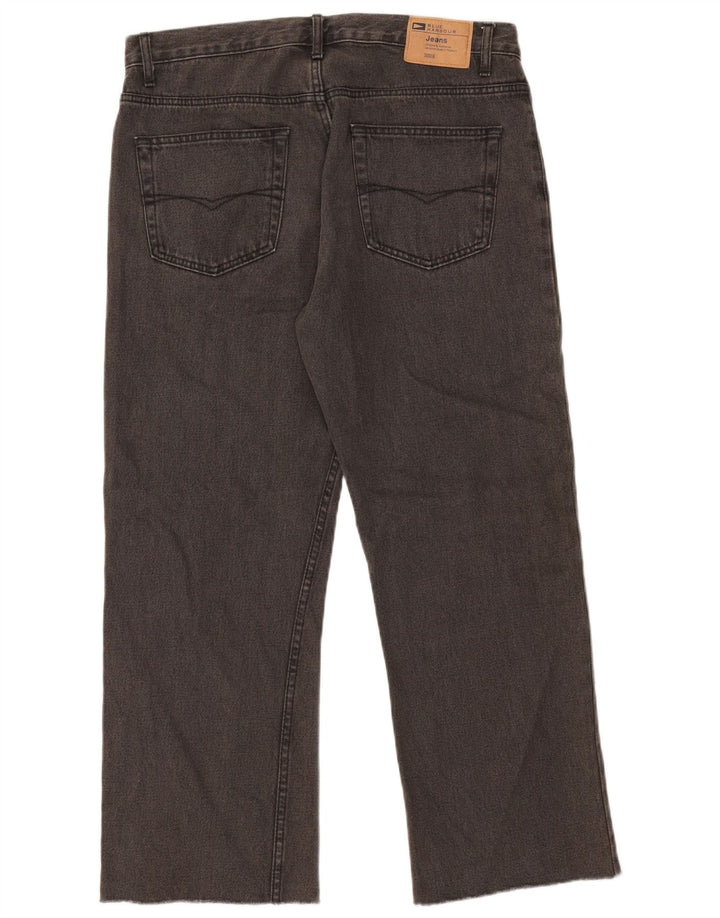 Marks & Spencer Herren Blue Harbor Straight Jeans W34 L26 Graue Baumwolle