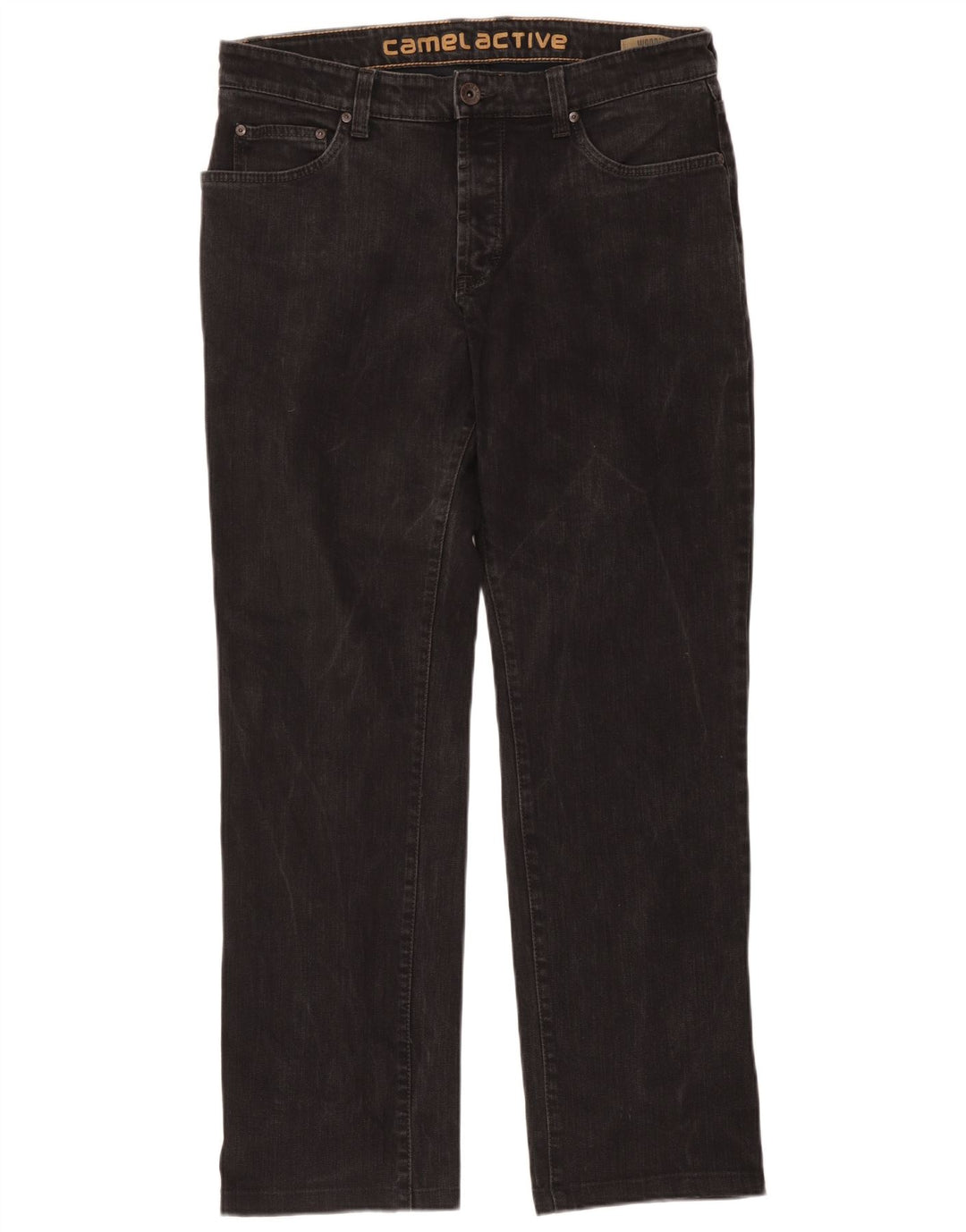 Camel Active Herren Straight Jeans W36 L34 Schwarze Baumwolle