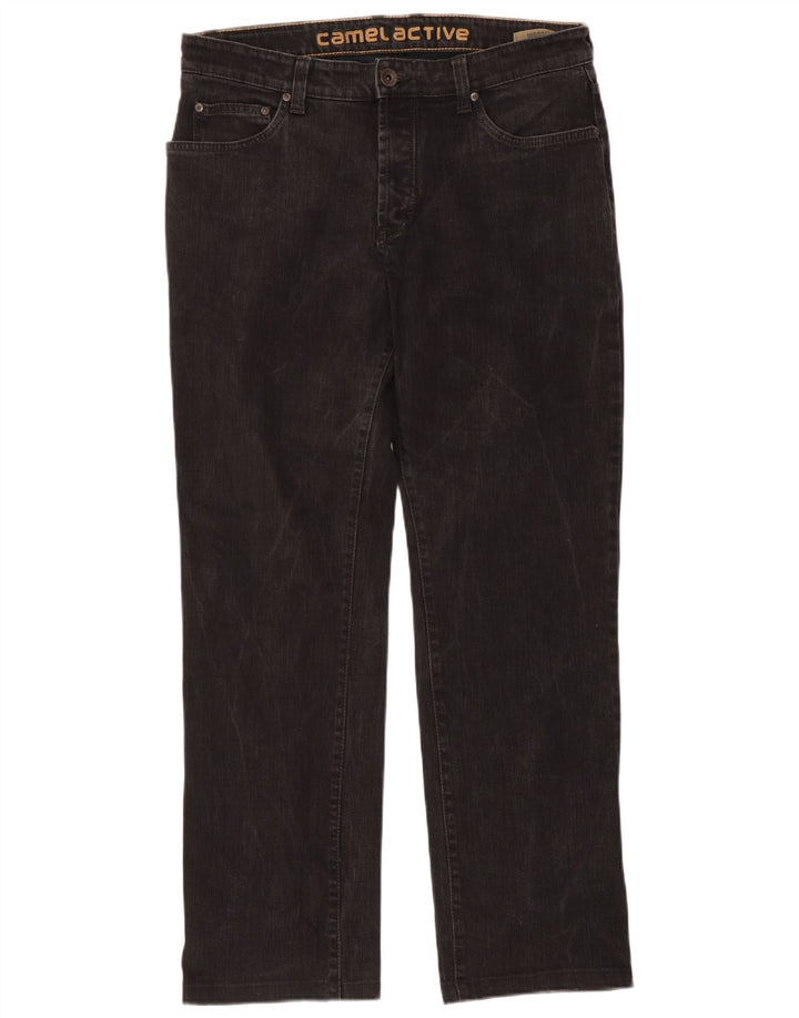 Camel Active Herren Straight Jeans W36 L34 Schwarze Baumwolle