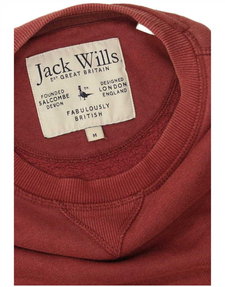 Jack Wills Herren-Sweatshirt-Pullover, mittlere Burgunder-Baumwolle