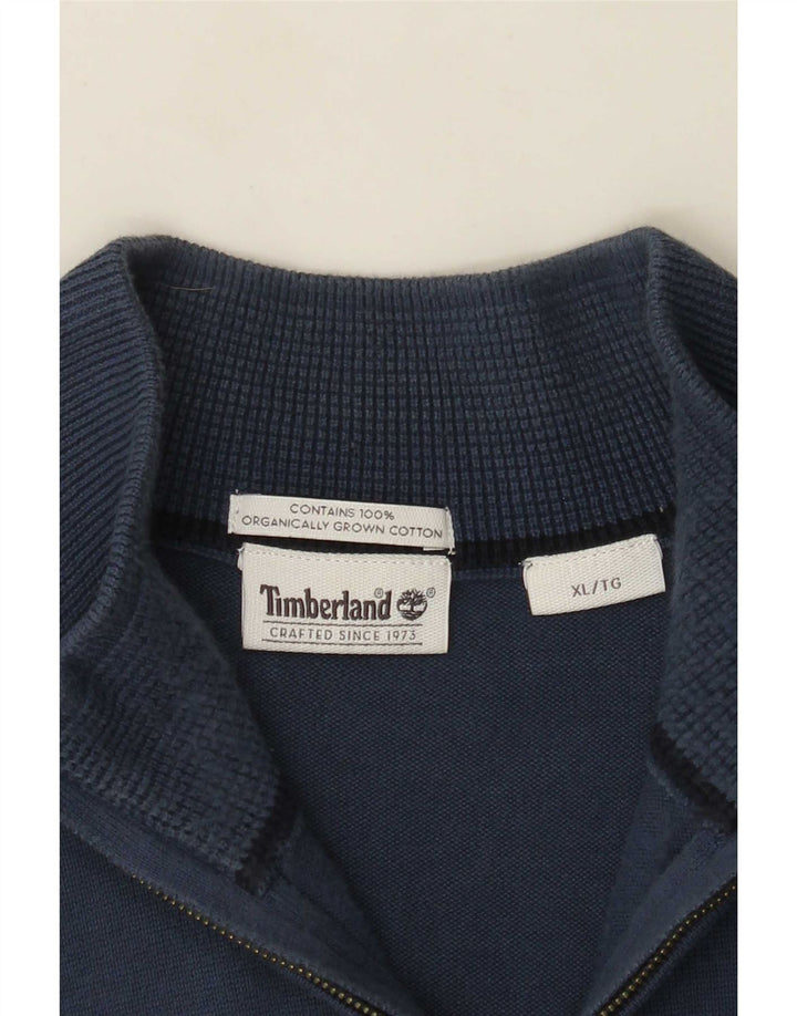 Timberland Herren-Pullover mit Reißverschluss, XL, blaue Baumwolle