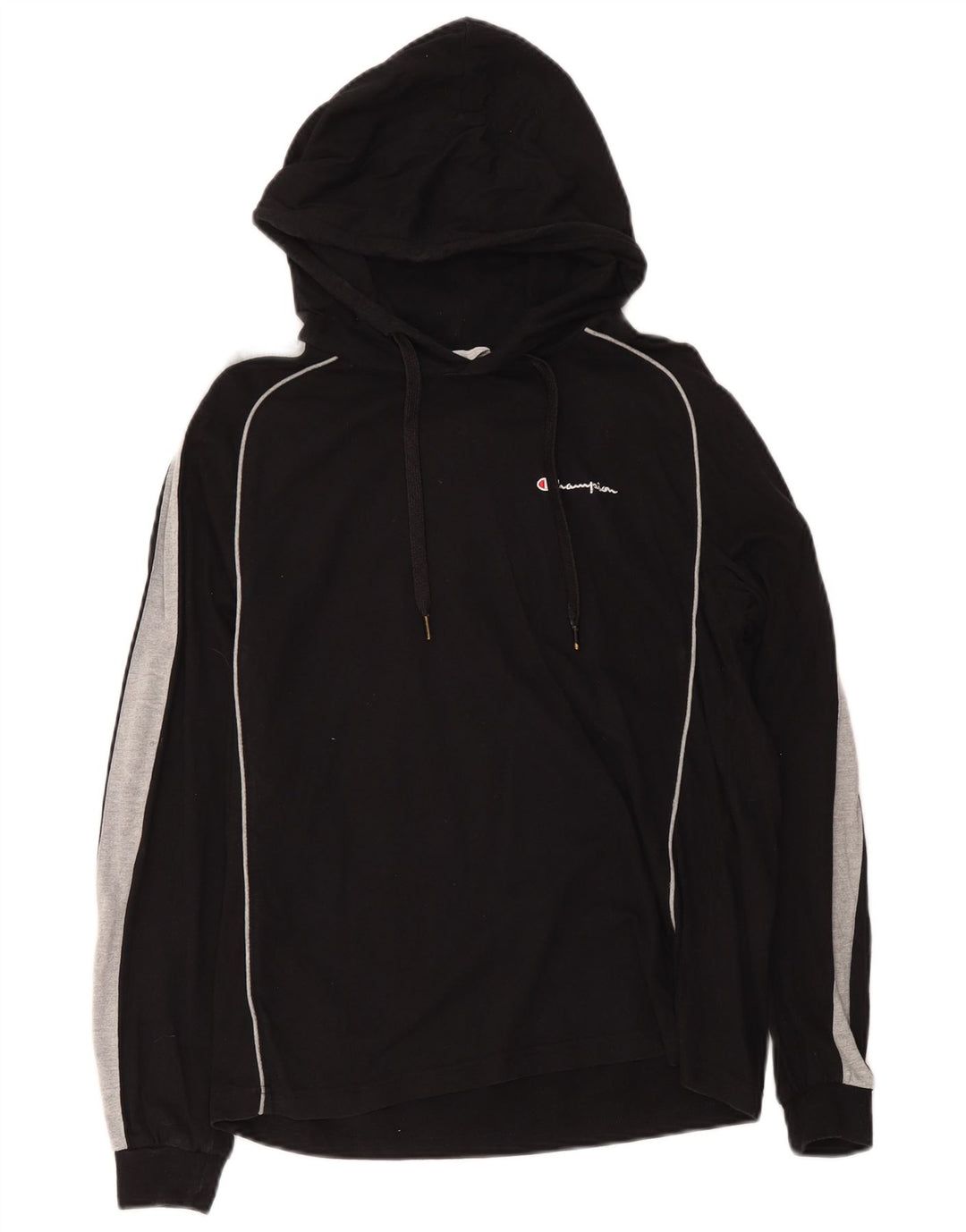 Champion Herren-Kapuzenoberteil, langärmelig, Mittelschwarz, Colourblock-Baumwolle