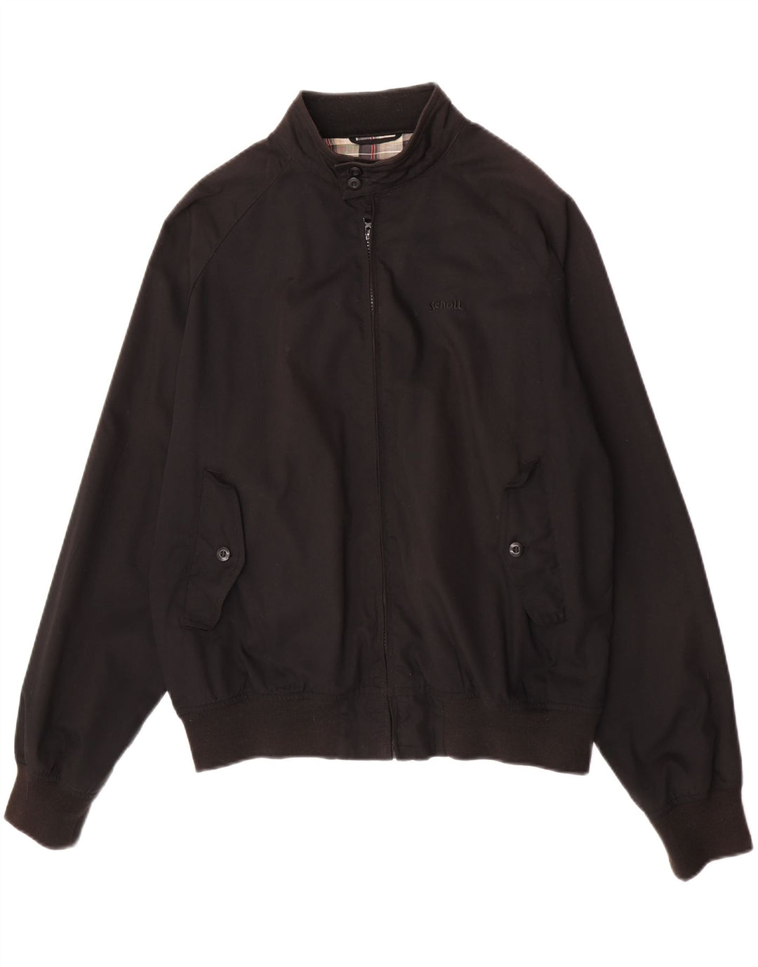 Schott Herren Bomberjacke UK 40 Large Schwarz Polyester
