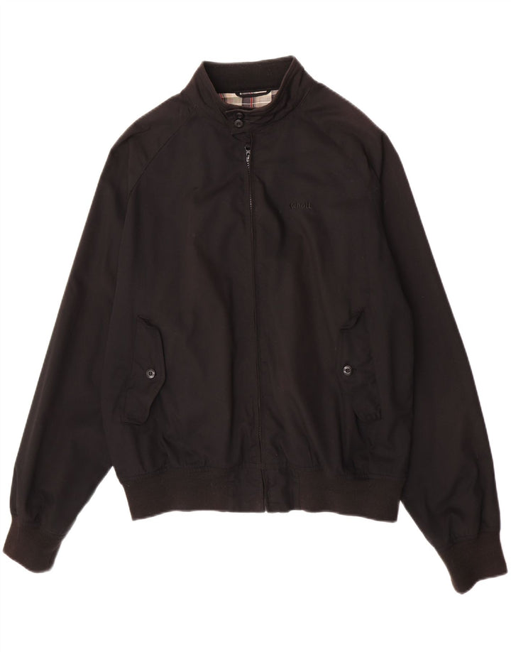 Schott Herren Bomberjacke UK 40 Large Schwarz Polyester