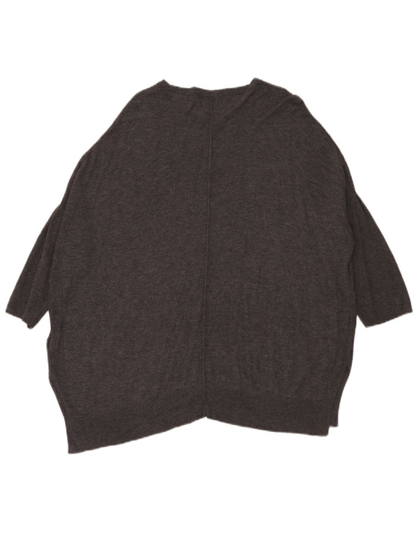 Marks & Spencer Damen-Pullover mit 3/4-Ärmeln und U-Boot-Ausschnitt, Gr. 12, Mittelgrau