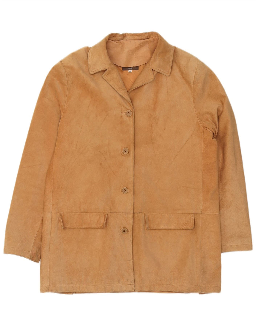 Conbipel Damen Wildlederjacke IT 42 Mittelbraunes Leder