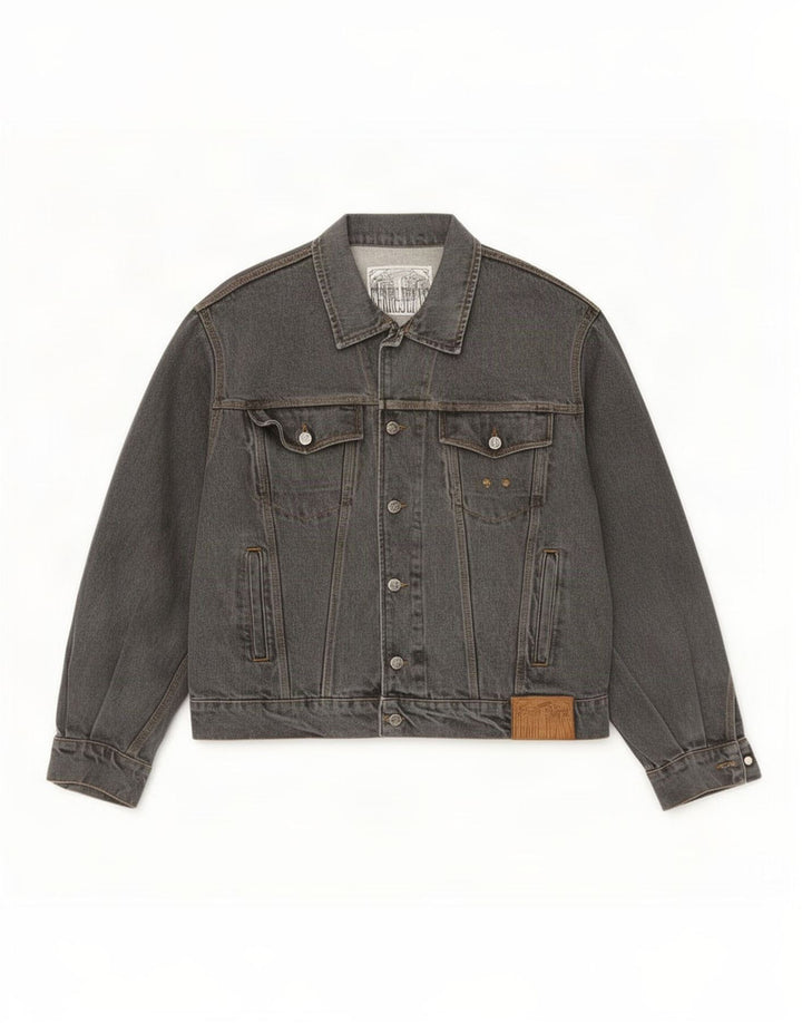 Ferre Herren Jeansjacke UK 40 Large Grau