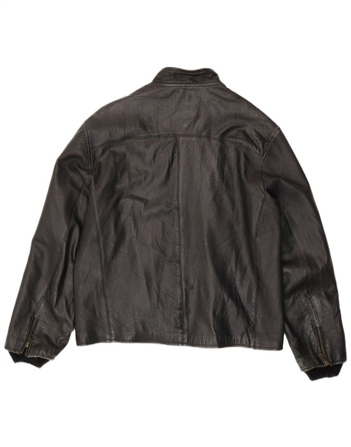 Conbipel Herren Lederjacke IT 52 Großes schwarzes Leder