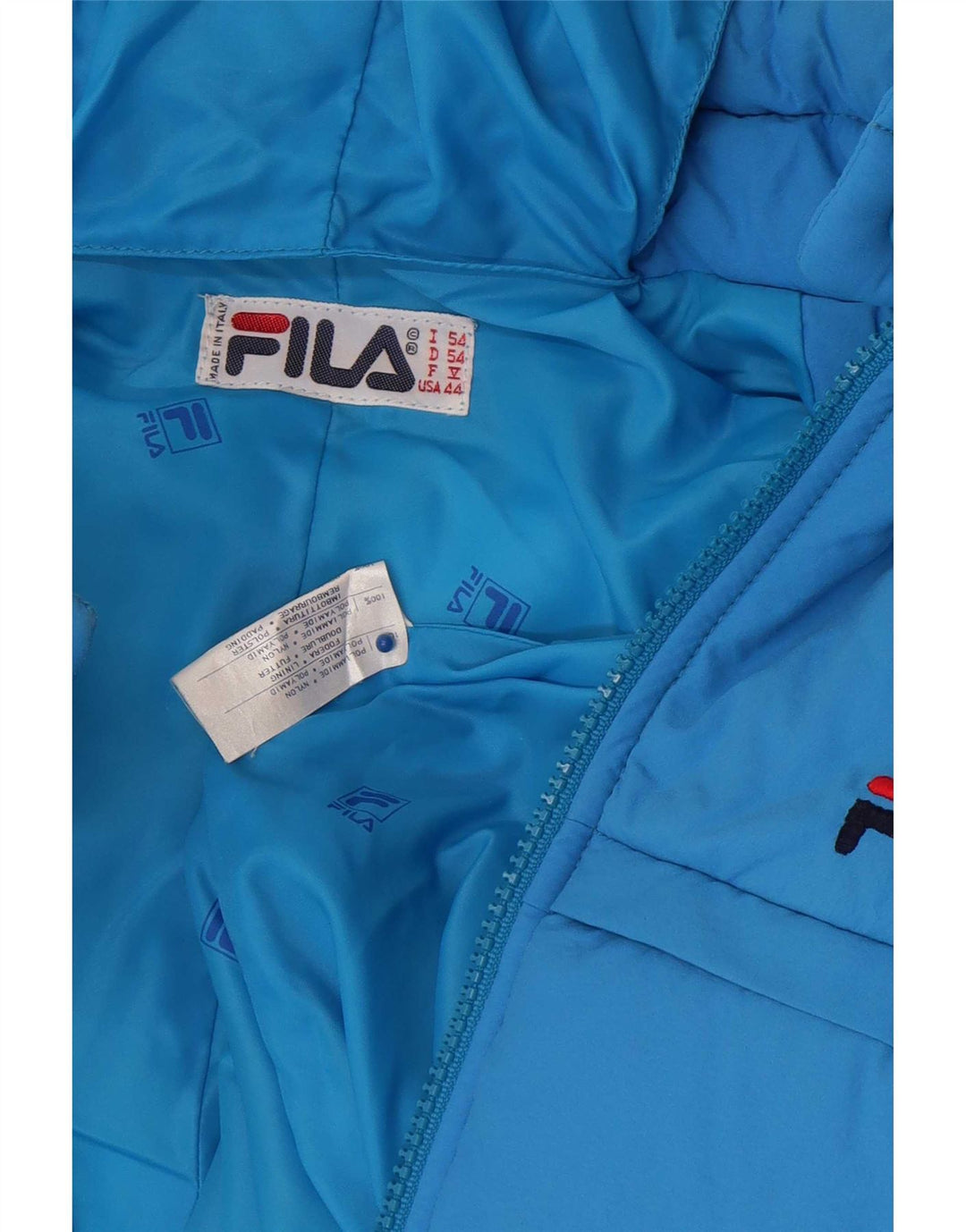 Fila Herren-Skioverall mit Kapuze, IT 54, großes blaues Polyamid