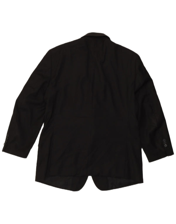 Calvin Klein Herren-Blazer mit 2 Knöpfen, schmale Passform, UK 44, 2XL, schwarze Wolle
