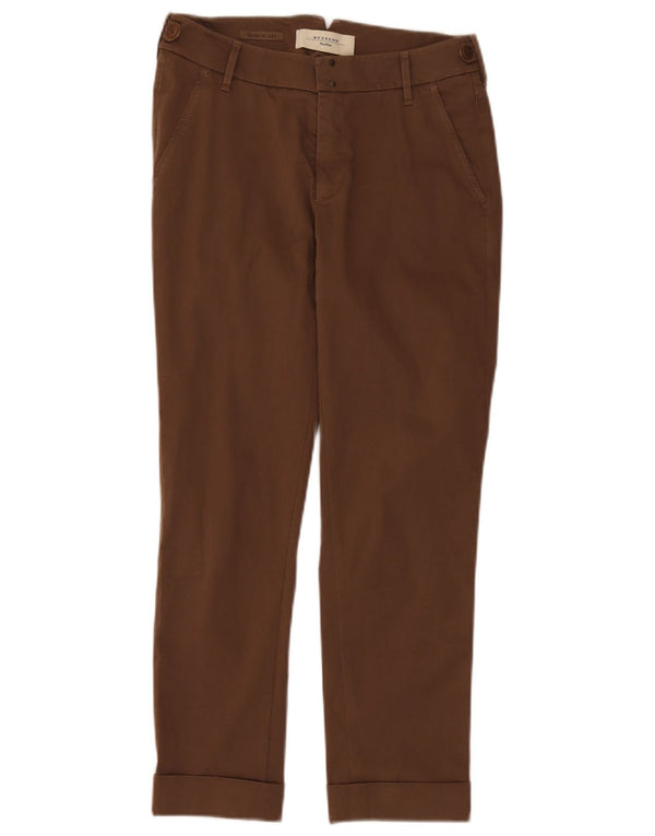 Max Mara Damen Weekend Slim Chino-Hose mit niedriger Taille, UK 4, XS, W28, L26, Braun