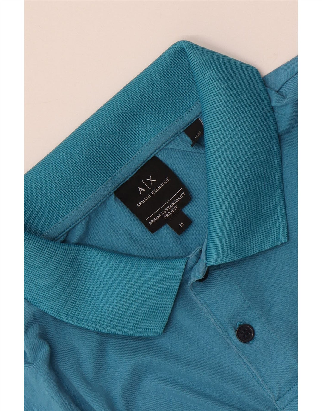 Armani Exchange Herren Poloshirt Mittelblau