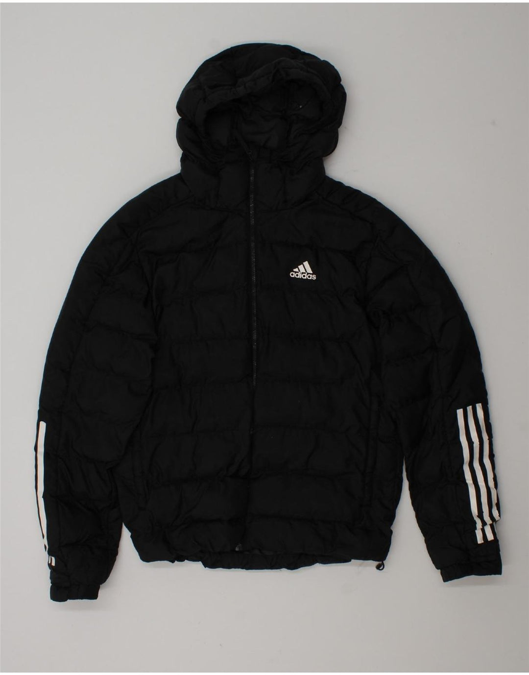 Adidas Herren Kapuzenjacke gepolstert UK 36 Small Schwarz Polyester