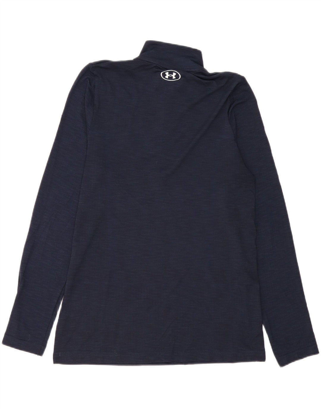 UNDER ARMOUR Herren-Oberteil mit Reißverschluss, langärmlig, mittelmarineblaues Polyester