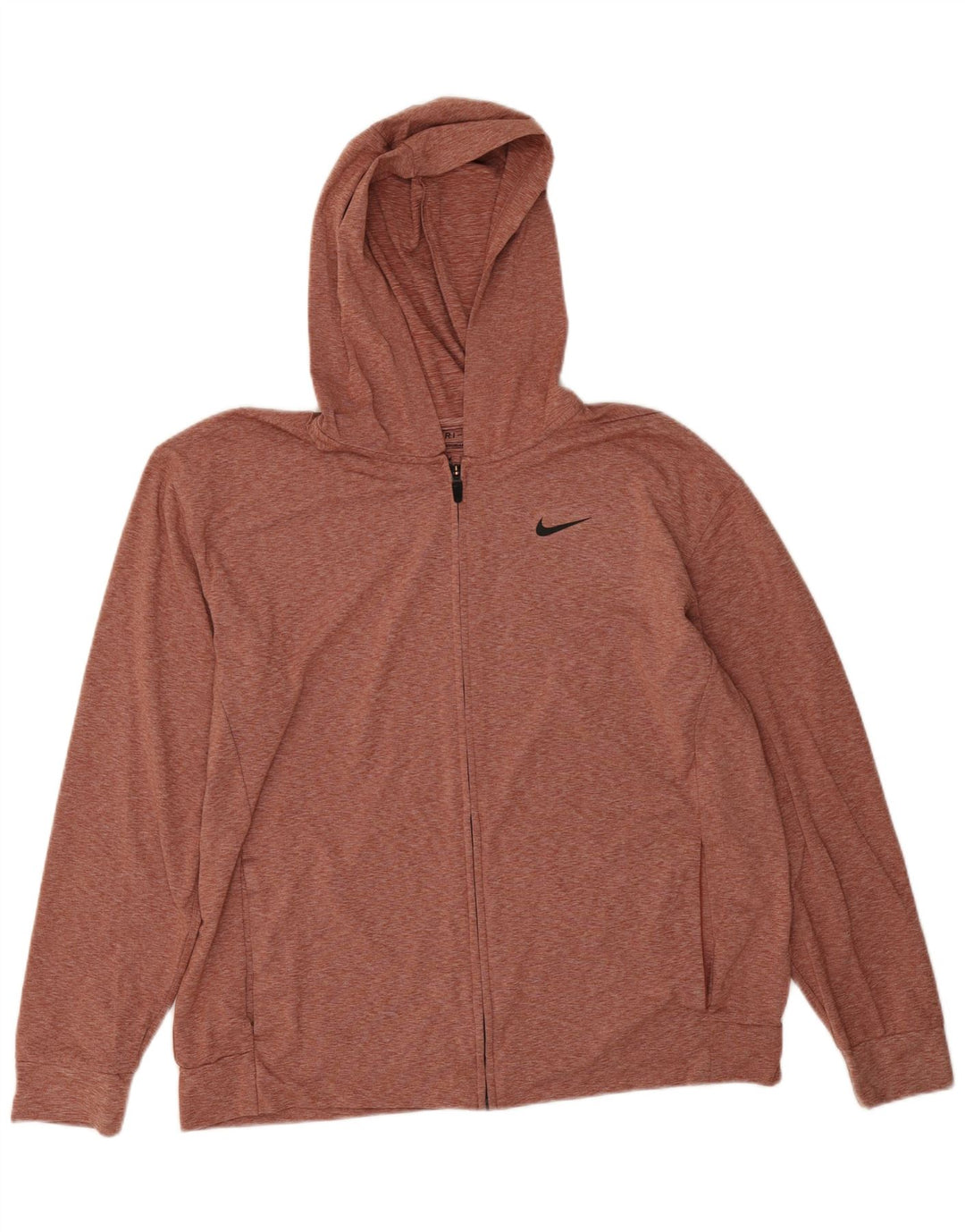 Nike Herren Dri Fit Standard Zip Kapuzenpullover, großes rot geflecktes Polyester