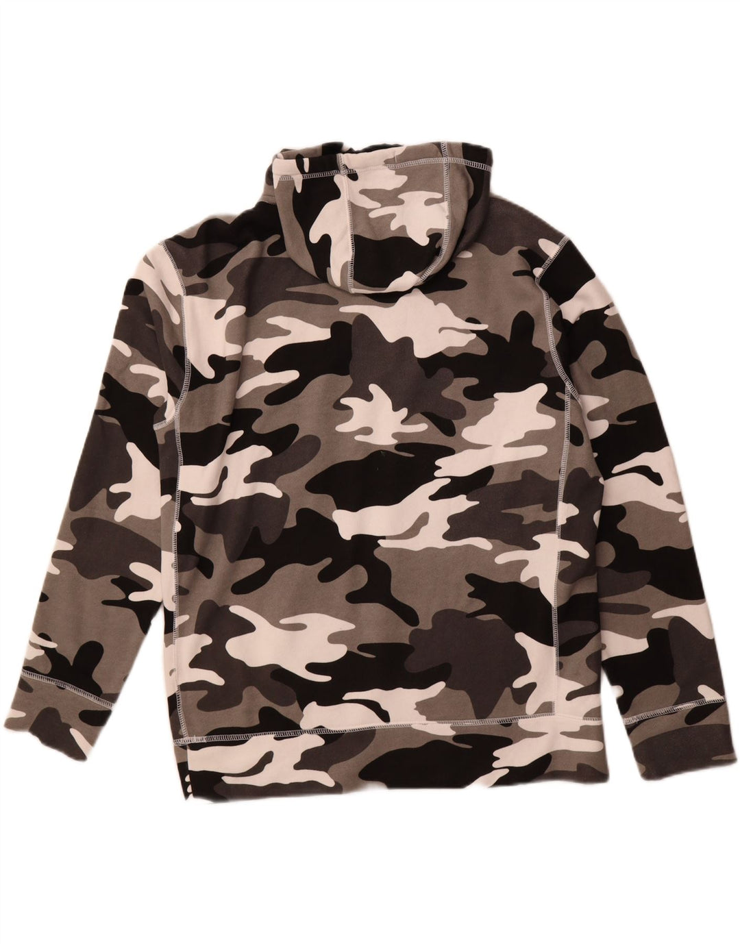 HOLLISTER Herren-Kapuzenpullover, groß, graue Camouflage-Baumwolle