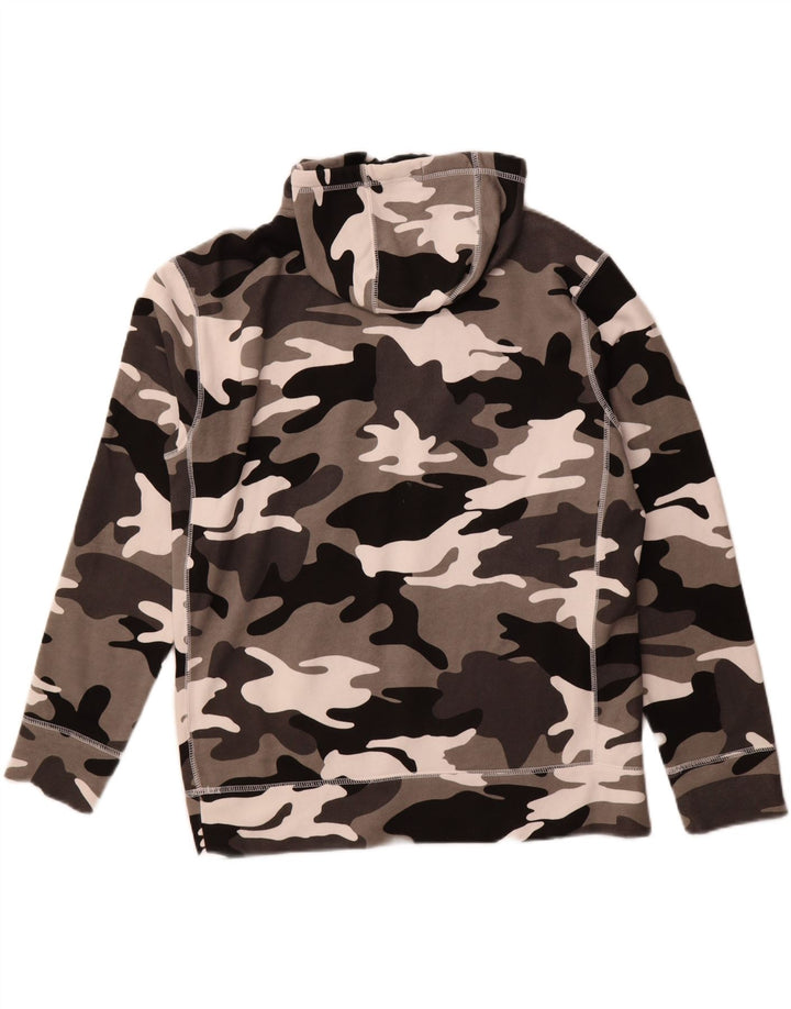 HOLLISTER Herren-Kapuzenpullover, groß, graue Camouflage-Baumwolle
