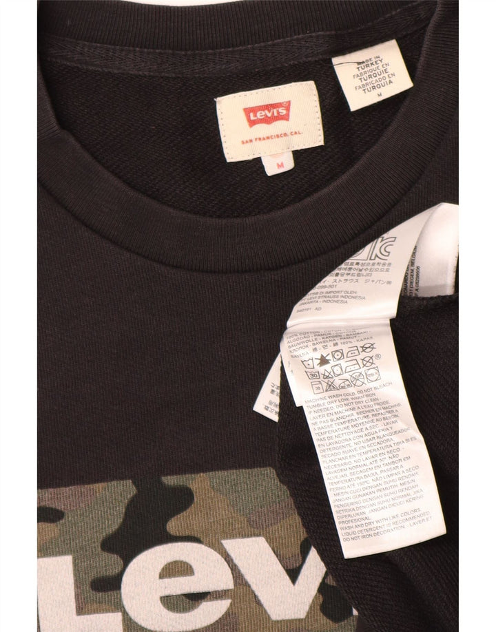 Levi's Herren-Sweatshirt mit Grafik, mittelschwarz, Baumwolle