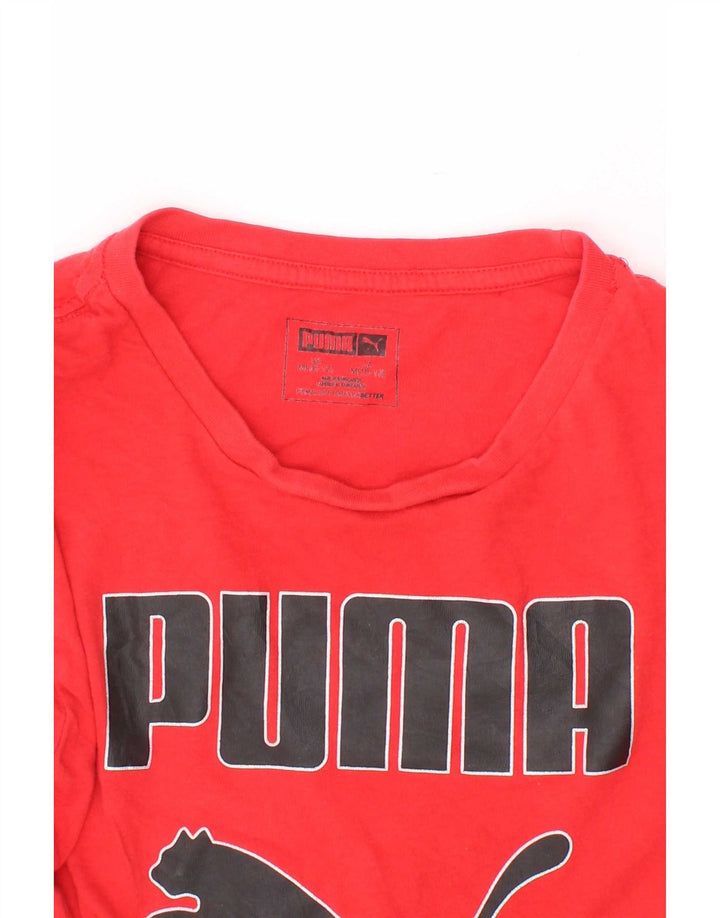 Puma Jungen T-Shirt mit Grafik, 10–11 Jahre, mittelrot
