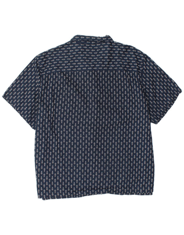 Lee Herren-Hemd, kurzärmelig, entspannte Passform, 2XL, Marineblau, Blumenmuster, Baumwolle