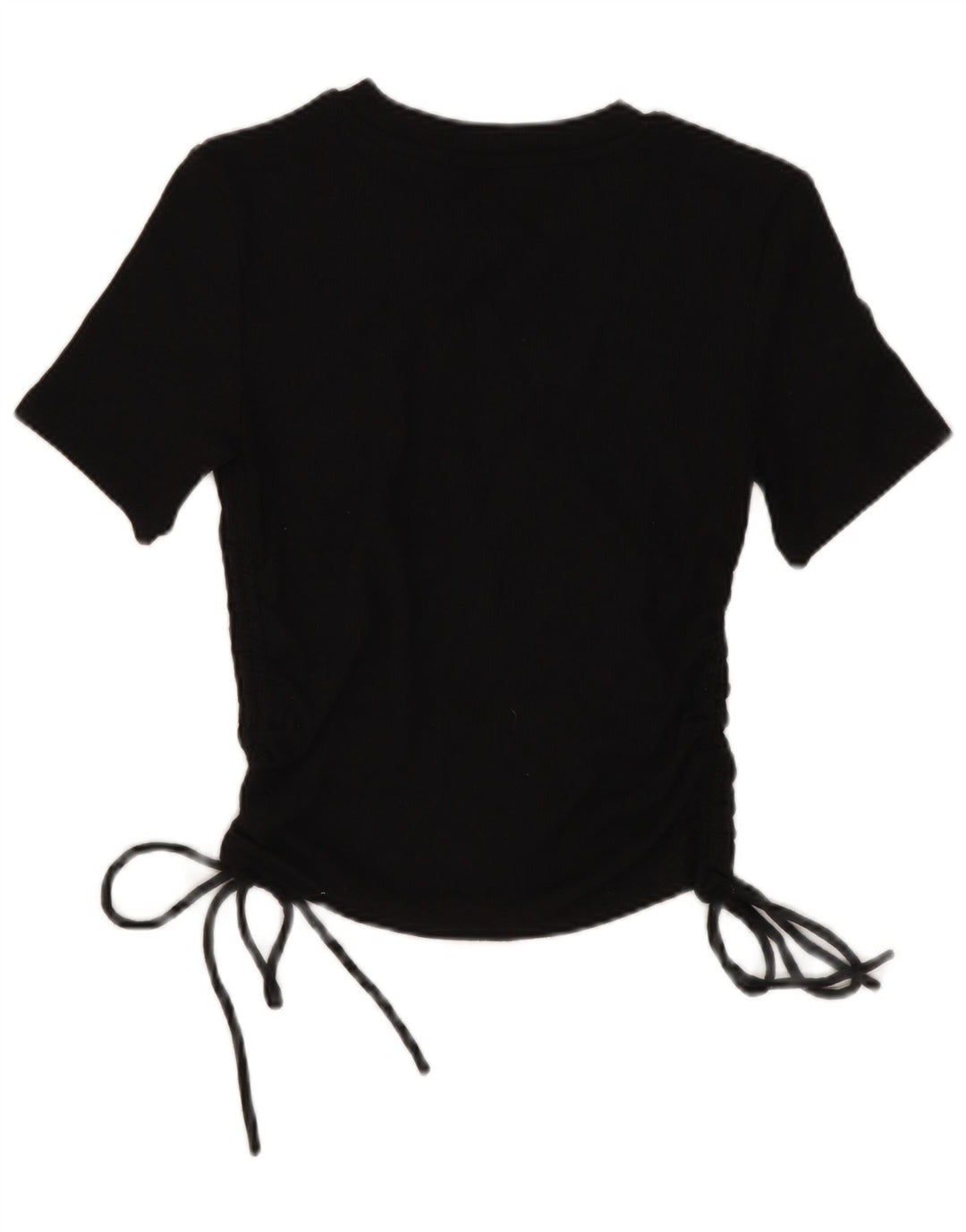 Zara Damen Crop Bluse Top UK 8 Small Schwarz