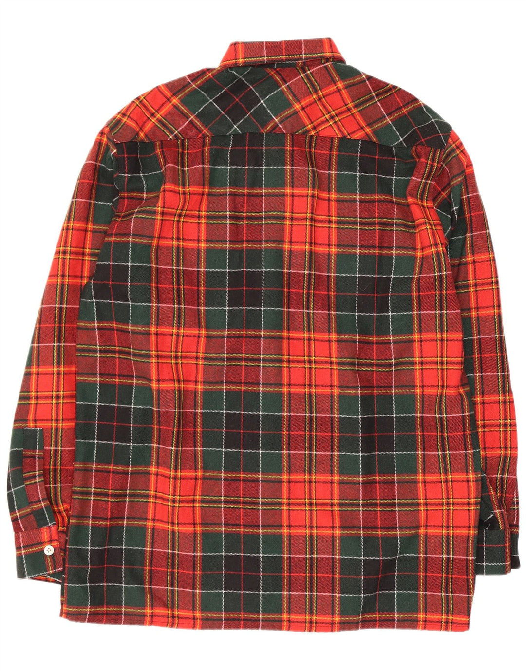 Vintage Herren Overshirt Flanellhemd Größe 43 Große rot karierte Wolle
