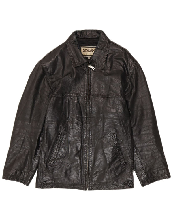 Vintage Herren Lederjacke UK 36 Small Schwarz