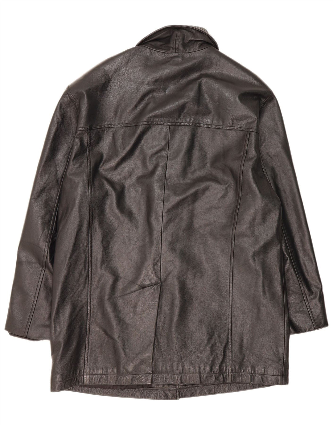 Orfatti Herren Ledermantel IT 52 XL Schwarzes Leder