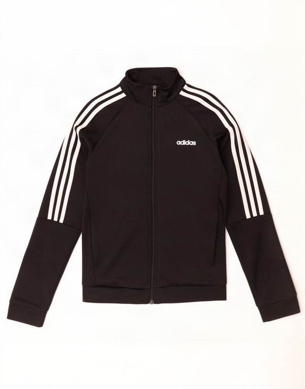 Adidas Damen Climalite Trainingsanzug Top Jacke UK 4/6 XS Schwarz Polyester