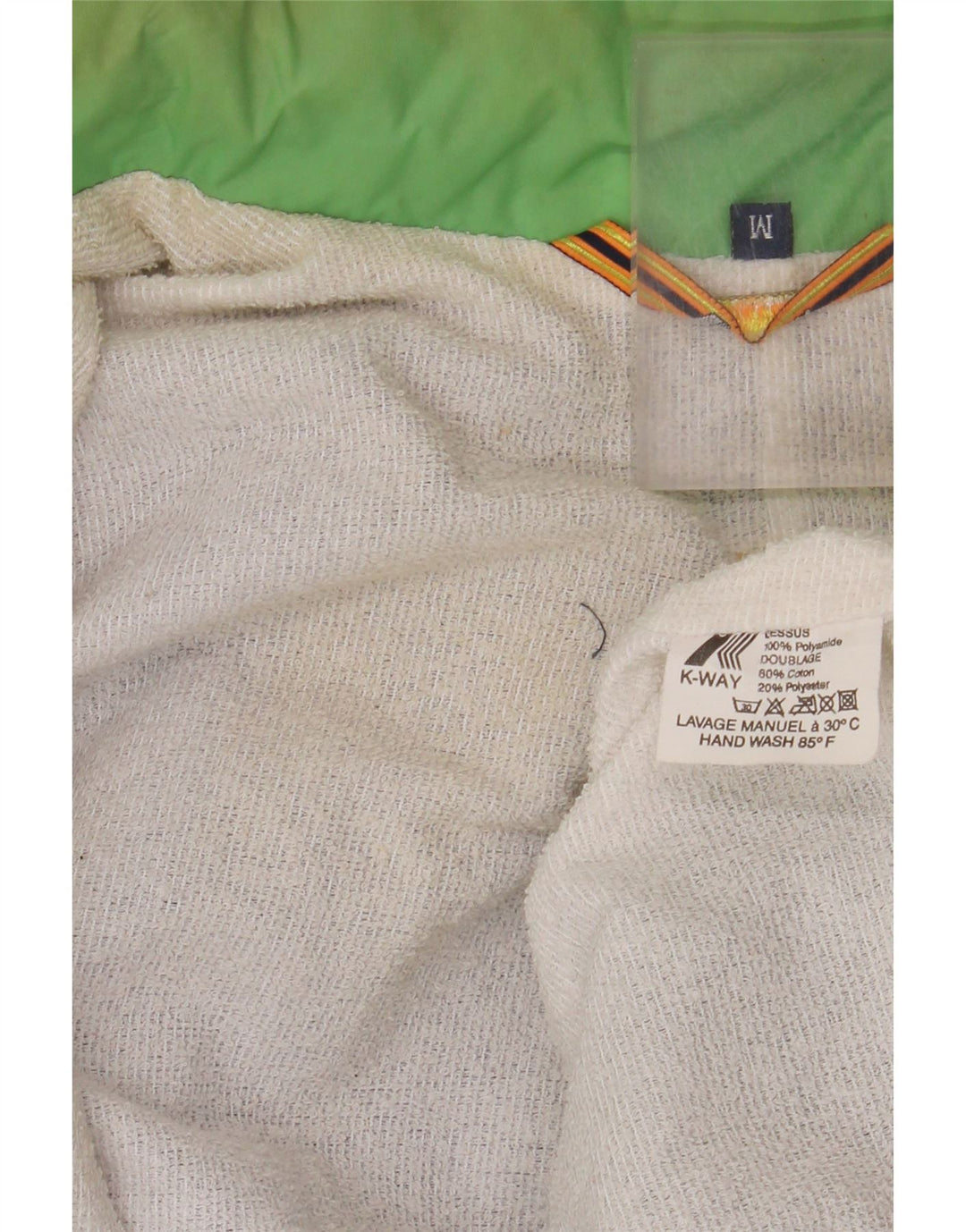 K-WAY Herren-Windbreaker-Jacke, UK 38, Mittelviolett, Colourblock-Polyamid