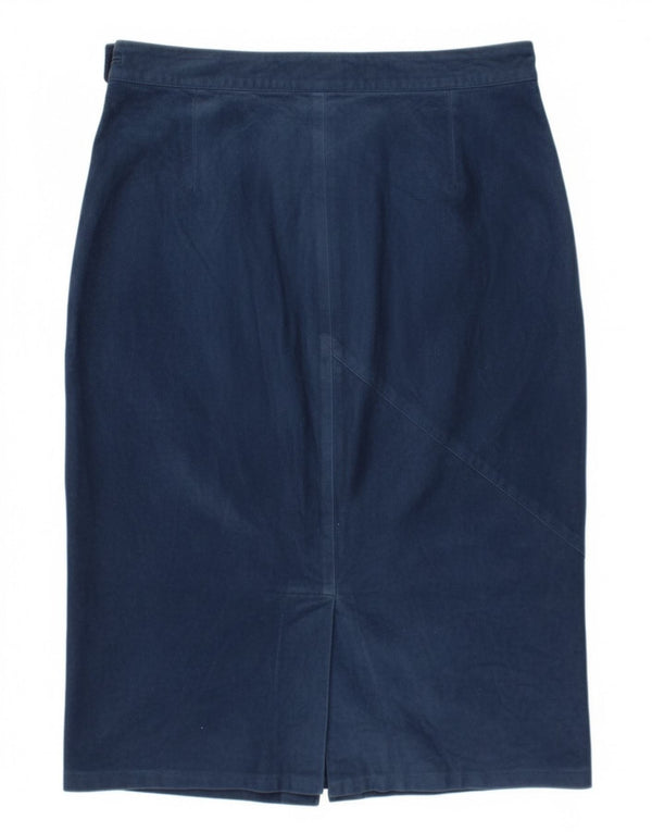 Robrik Damen-Wildleder-2-teiliges Rock-Set IT 44 Medium W30 Marineblaues Leder