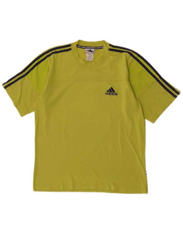 Adidas Herren Grafik T-Shirt Top UK 38/40 Mittelgrün