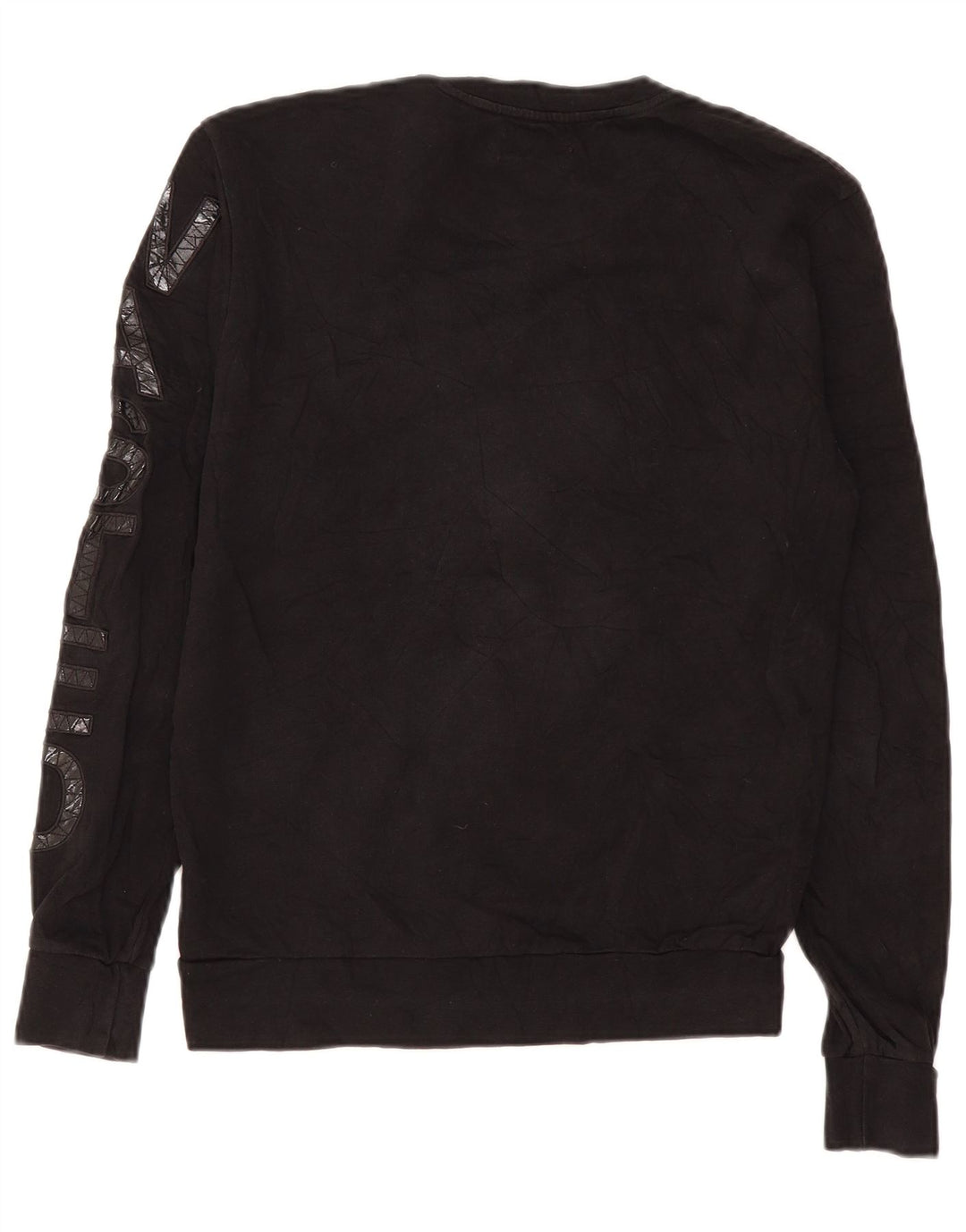 Zara Herren Grafik-Sweatshirt-Pullover Mittelschwarzes Polyester