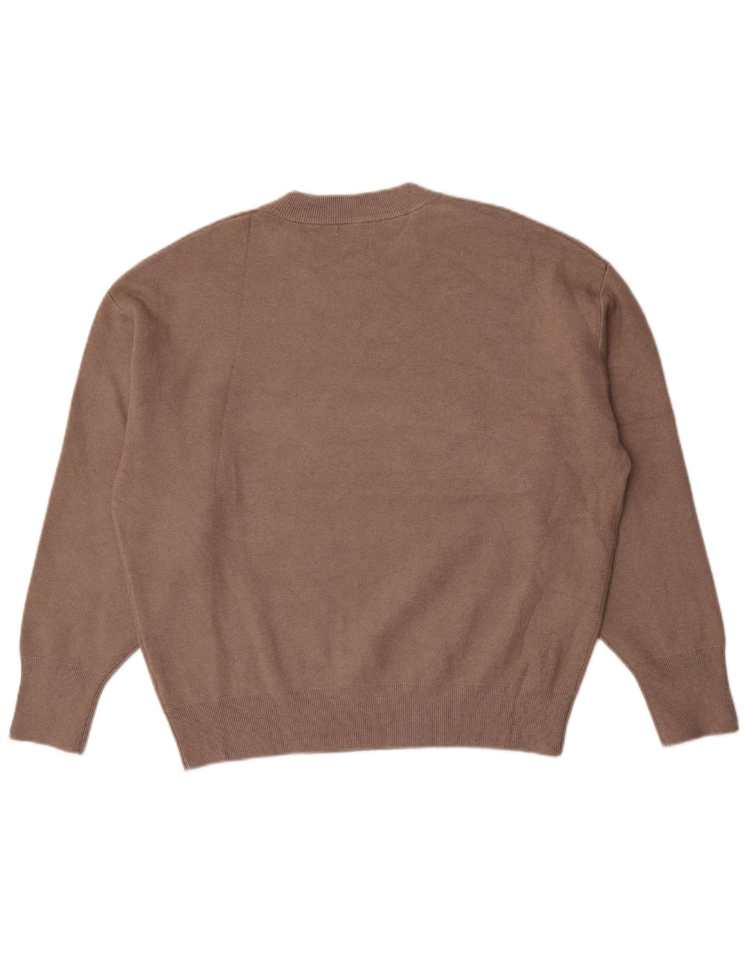 Massimo Dutti Herren-Pullover mit grafischem Rundhalsausschnitt, Größe L, Grau