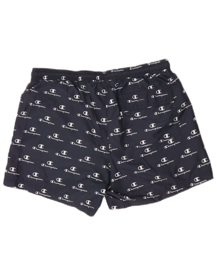 Champion Herren-Badeshorts mit Grafik, mittelgroß, Marineblau, Polyester