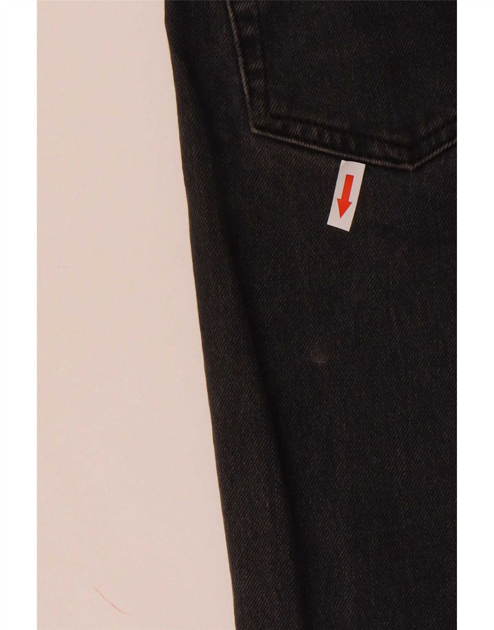 Topshop Damen Distressed-Cropped-Jeans W25 L24 Graues Polyester