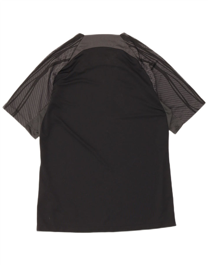 Nike Herren Dri Fit Slim Fit T-Shirt-Oberteil Mittelschwarzes Colourblock-Polyester