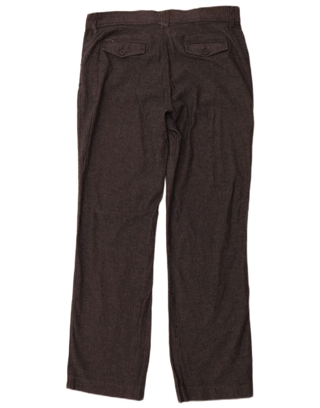 LEE Damen gerade Freizeithose US 12 Large W32 L31 Graues Fischgrätenmuster