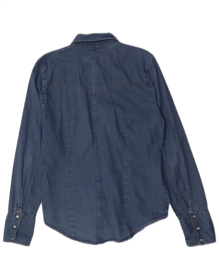 Carrera Damen Jeanshemd UK 18 XL Blaue Baumwolle