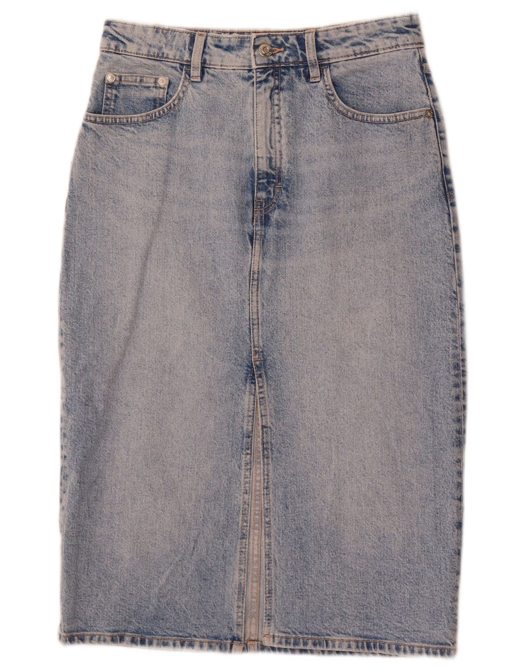 Zara Damen Jeansrock Medium W28 Blaue Baumwolle