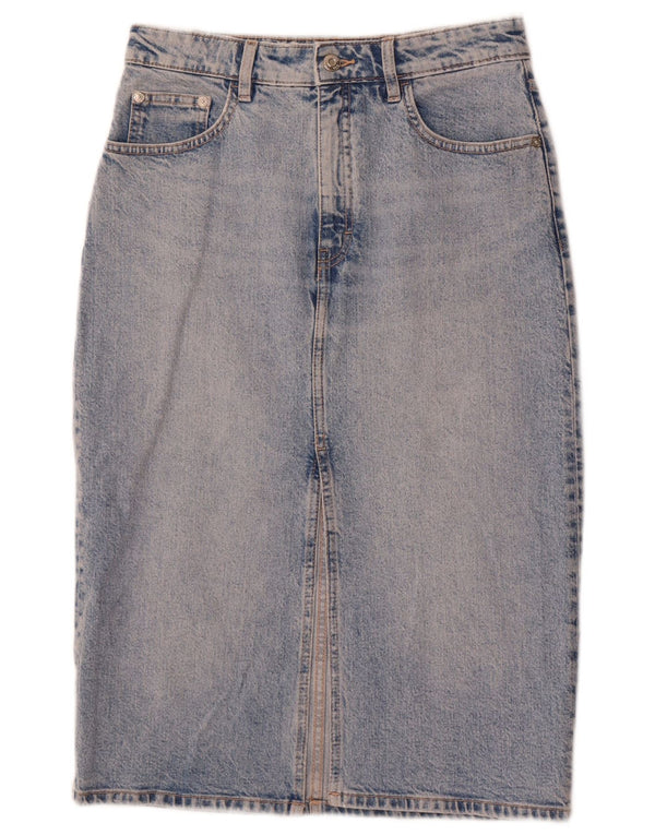 Zara Damen Jeansrock Medium W28 Blaue Baumwolle