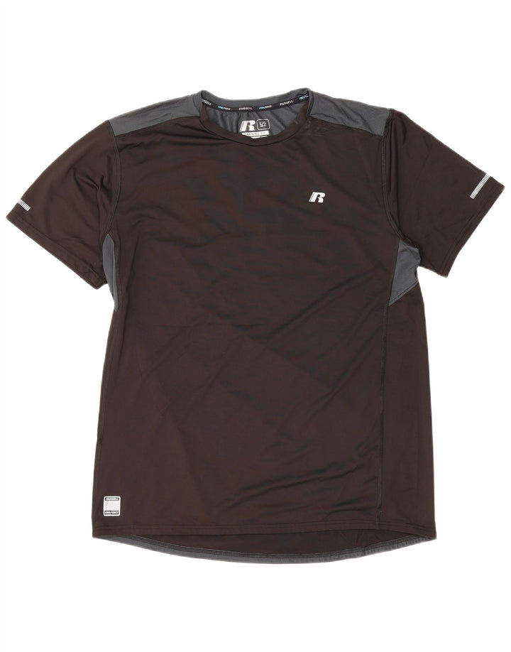 Russell Athletic Herren-Trainings-T-Shirt-Oberteil UK 42/44 Large Schwarz Polyester